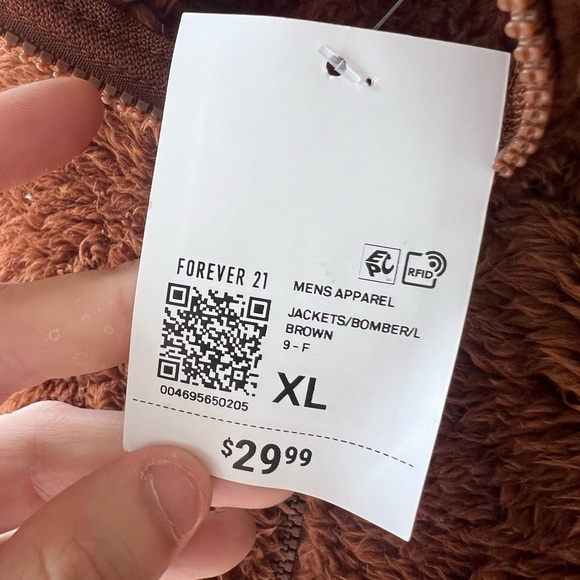 Forever 21, Brown Fuzzy Jacket - Picture 2 of 2